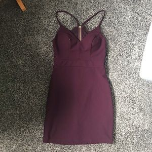 City triangles deep maroon/purple dress